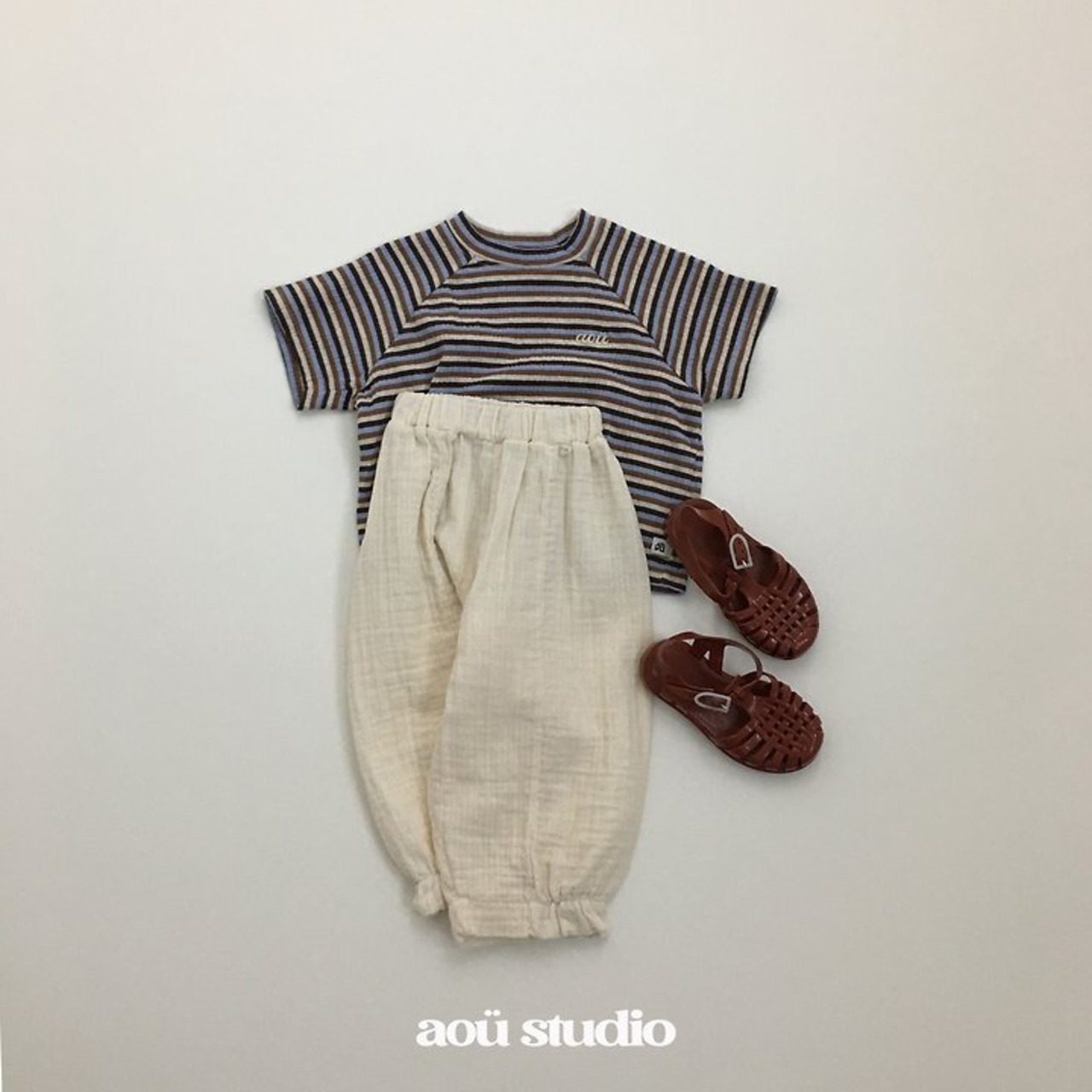 【取寄/韓国直送】aou studio 26/SM コ二ナグランTシャツ｜夏服｜韓国子供服