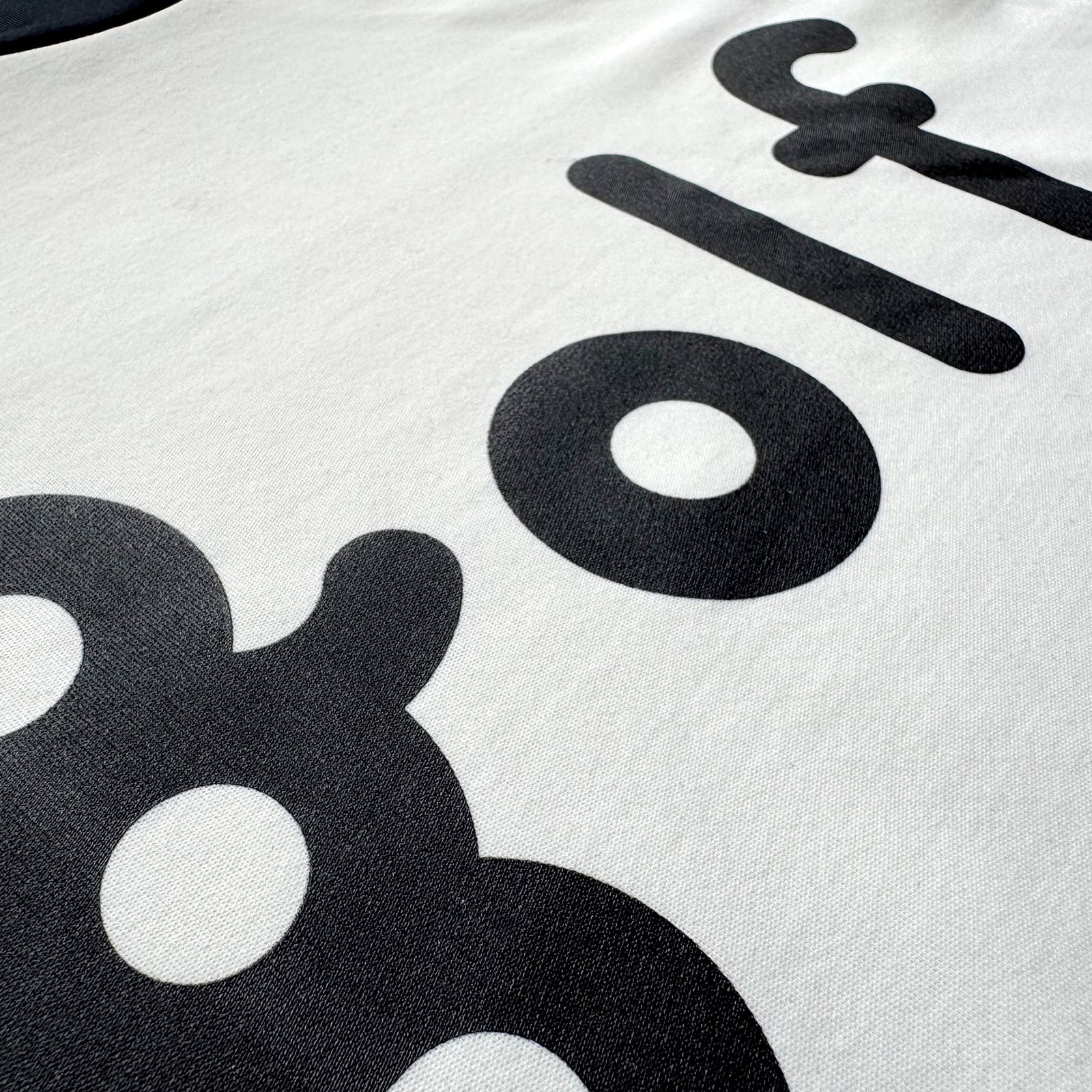 8G SHOOT Logo Print Mock Neck サイズM 白黒 LOGO PRINT MOCK NECK SHIRT - BLACK / WHITE - | 8G SHOOT WEBSTORE