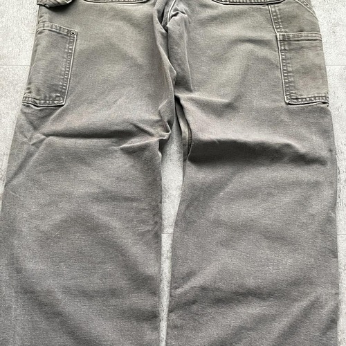 00s USA生地グレー ダブルニー Carhartt B136 31×32 詳細写真16