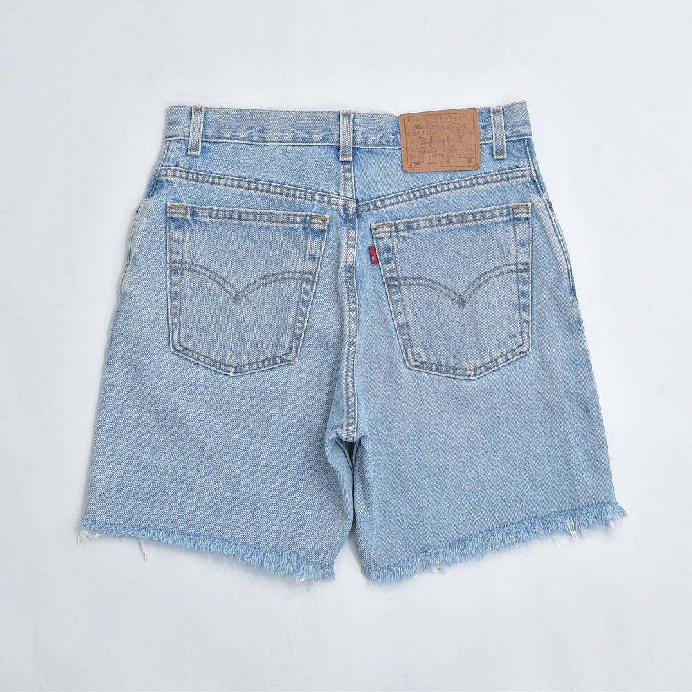 00s メキシコ製 Levi's 550 リーバイス カットオフ フリンジ デニム