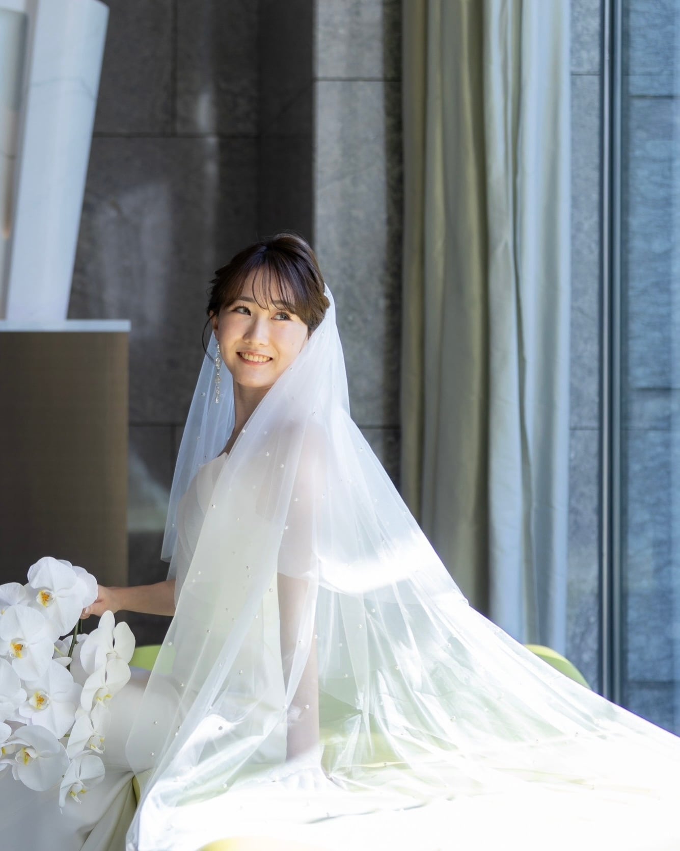 パールロング丈ウェディングベール【VL2307-11】 | ブライダル