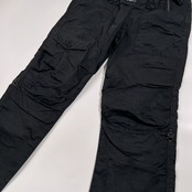 MARITHE FRANCOIS GIRBAUD マリテフランソワジルボー 多ポケット ギミック カーゴパンツ 67/ブラック Y2K モード リネン混 男女でも