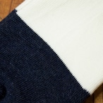 ［FAR EAST LOCALMADE］キッズ ツートンパイルソックス｜WHITE／NAVY