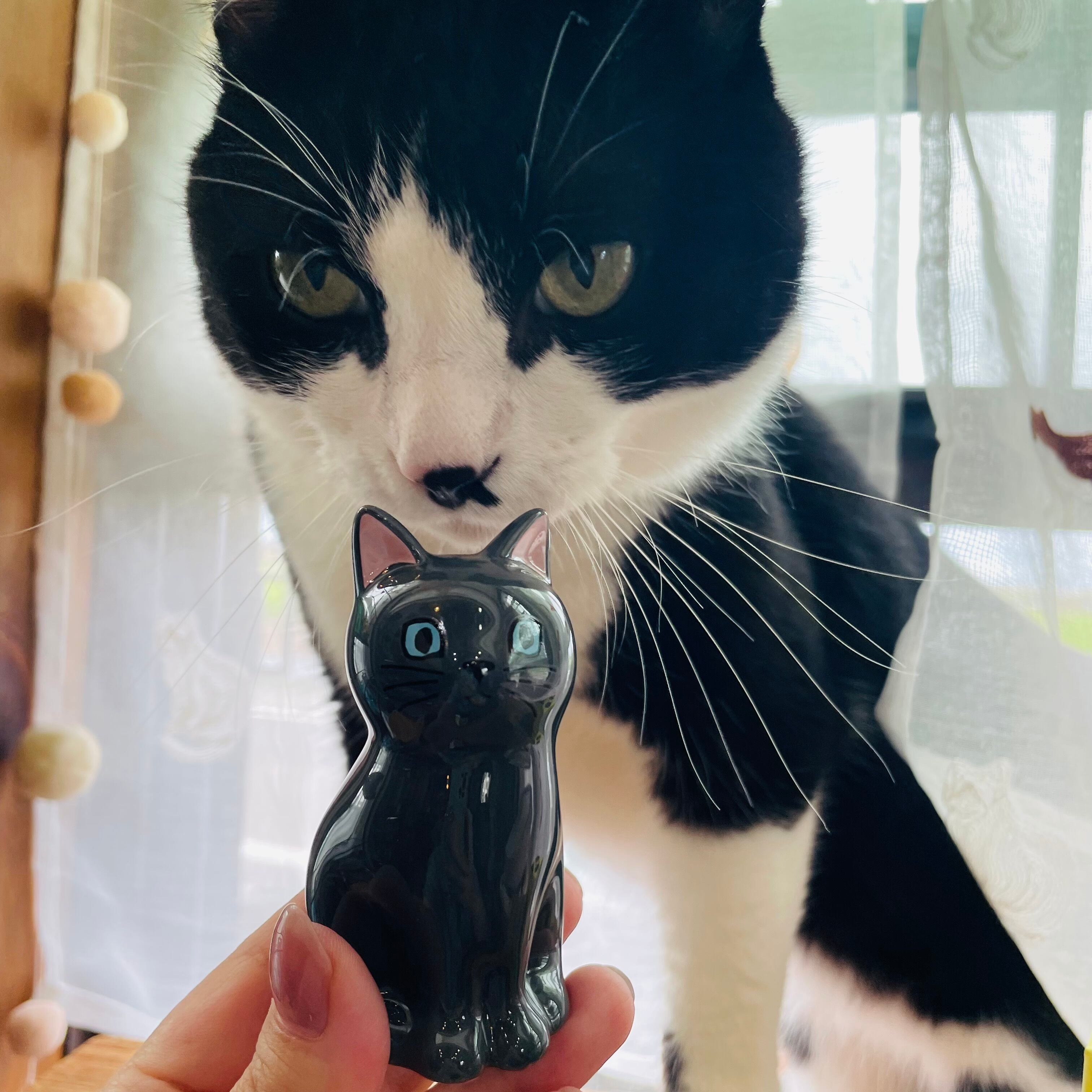 フラワーベース| ペンスタンド|くろこねこB 猫 ねこ ネコ 猫雑貨 ねこモチーフ 猫グッズ ネコ柄 花瓶 花器 花びん フラワーベース 置物 オブジェ フラワーアレンジ ペン立て ペンスタンド 陶器 かわいい おしゃれ レディース プレゼント 贈り物 ギフト