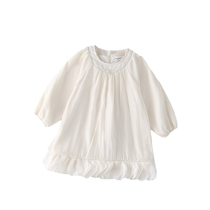 秋花びら裾デザインワンピース