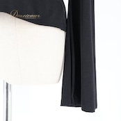 社交ダンス 衣装 トップス ブラウス ブラック系 チャコット Chacott 日本製 黒 ラインストーン レース 長袖 伸縮 ストレッチ 練習 レッスン 花 パーティー ダンス衣装 オールブラック イベント ステージ パーティー