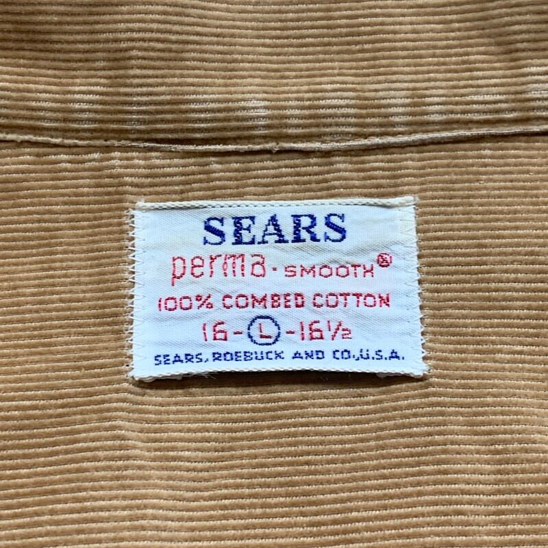 60's SEARS コーデュロイシャツ オープンカラー ボックス 60's SEARS コーデュロイシャツ オープンカラー ボックス