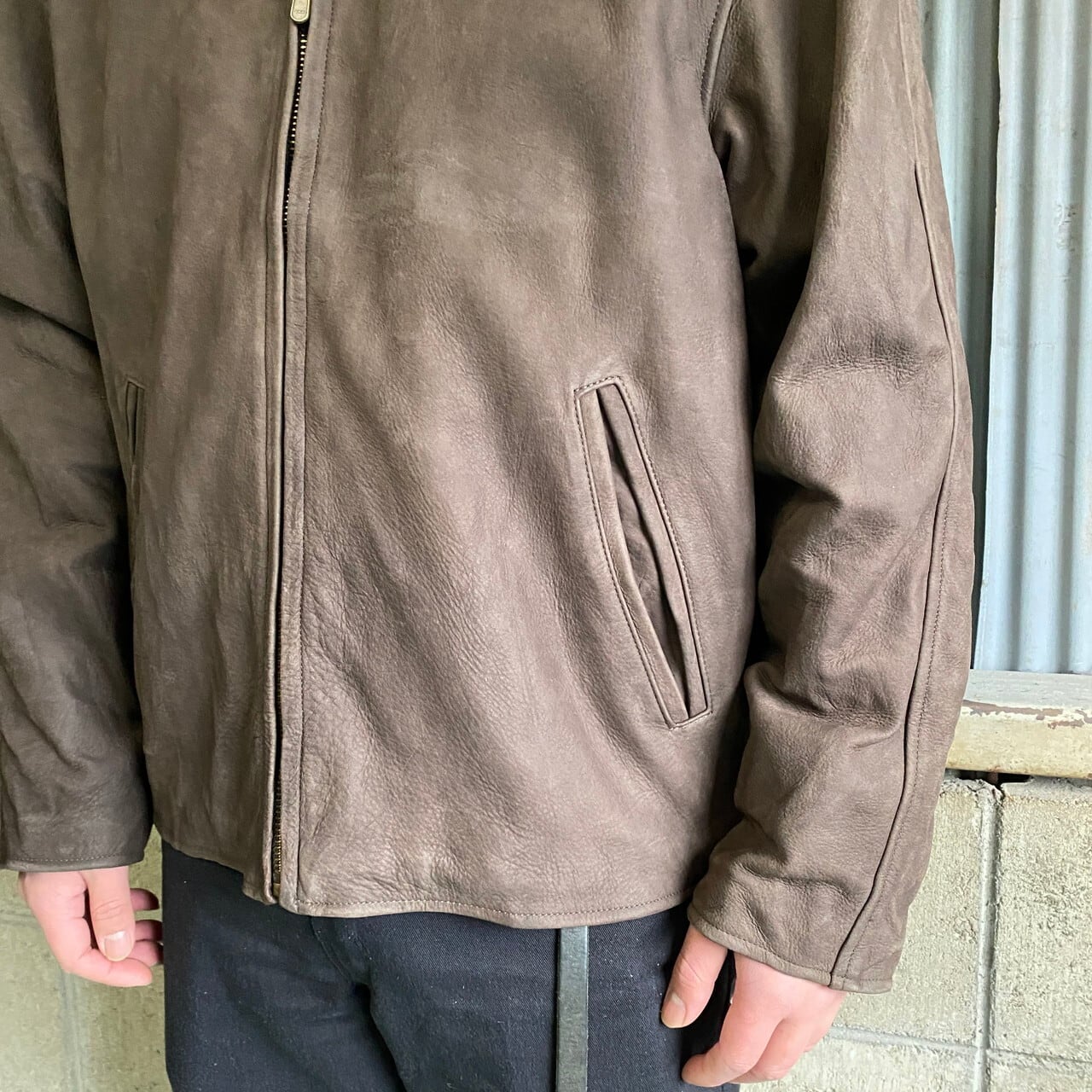 90年代〜 Eddie Bauer エディーバウアー ヌバックレザージャケット ...