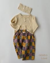 韓国子供服 / 26Autumn / Aosta / パッチワークパンツ / 秋服 *S~XXL*