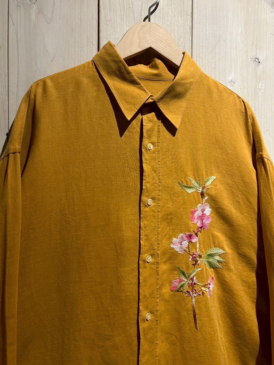 a.k.a.C.a.k.a vintage】“KENZO” Flower Embroidery Vintage L/S Shirt