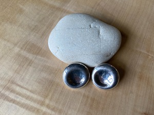 〈vintage silver925〉round puffy earrings