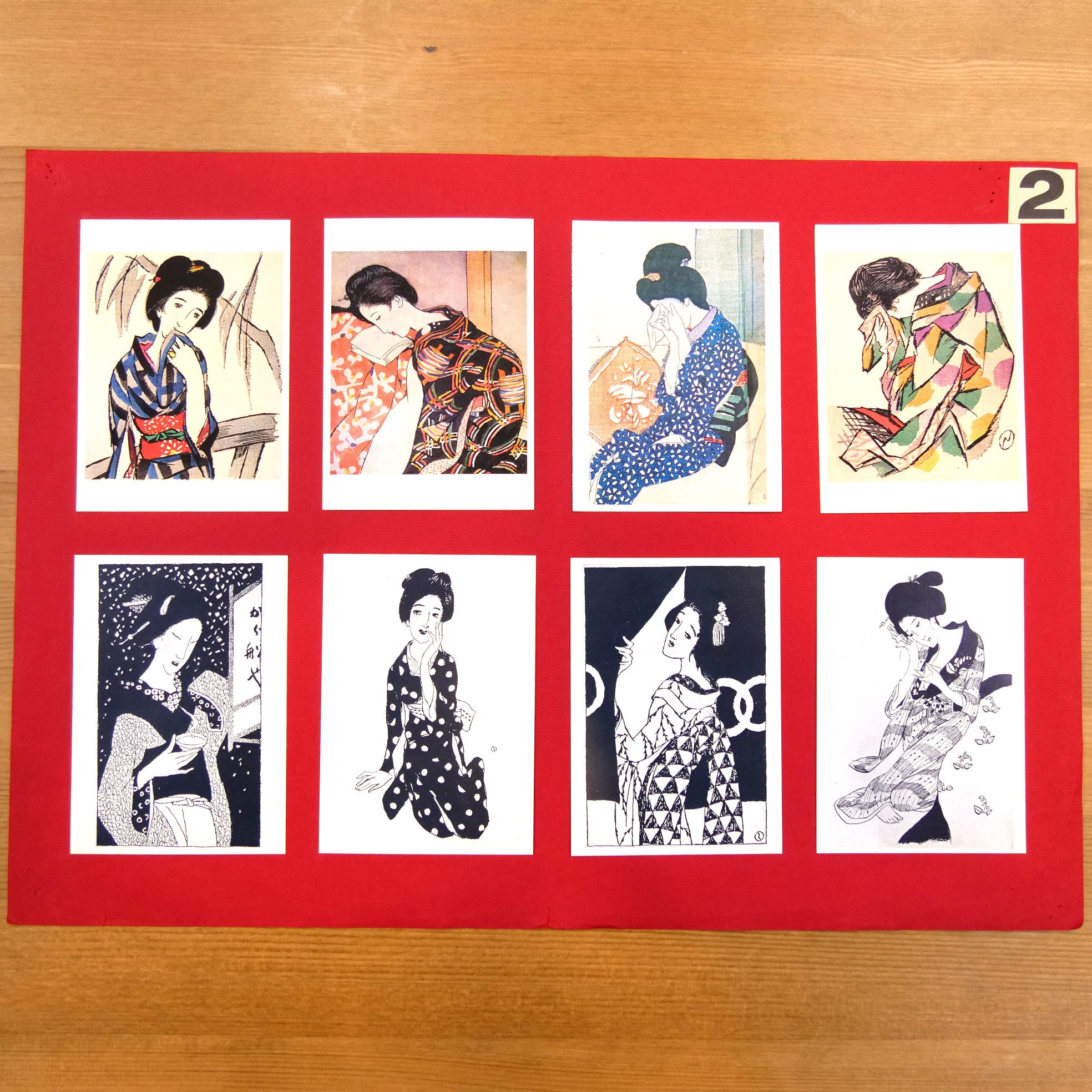 合計96枚 竹久夢二 中島潔 現代日本画家十二人-日本の四季 朝日新聞