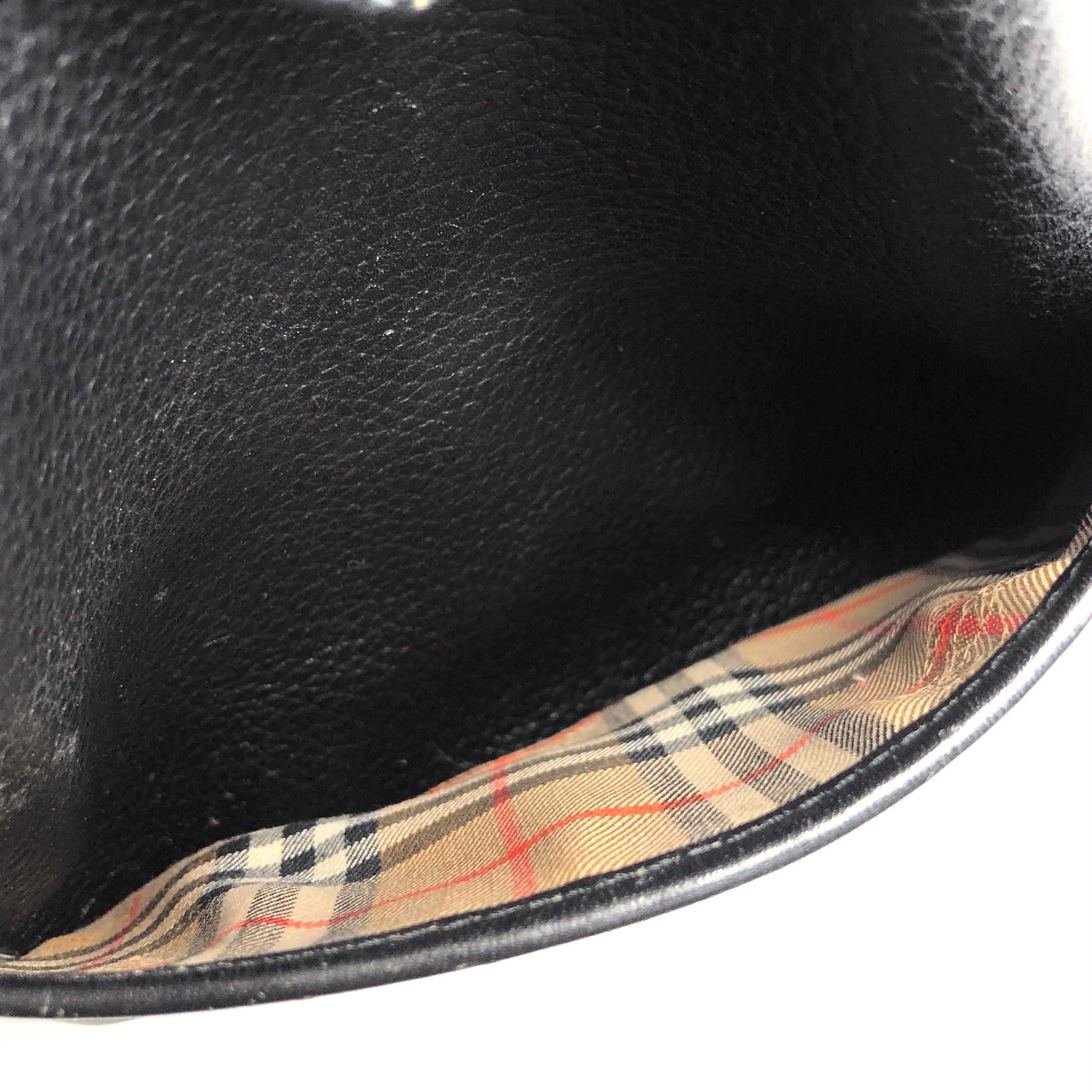 Burberry バーバリー ミニボストンバッグ ブラック 黒 型押し ロゴ BURBERRY バーバリー ハンドバッグ ブラック ロゴ型押し レザー ミニ