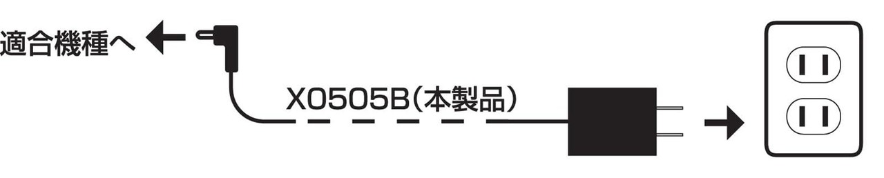 リーベックス(Revex) ワイヤレス チャイム Xシリーズ ACアダプター 3m ブラック X0505B
