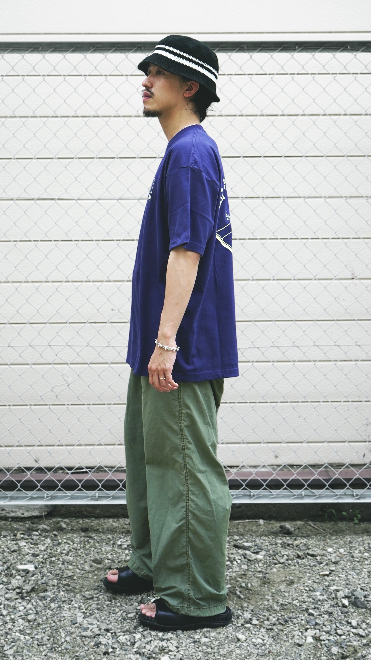 四畳半帝国半袖 Indigo / Yellow