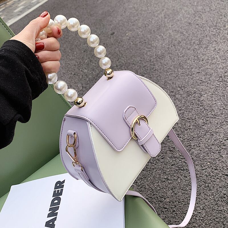 サマーレッドパールスタイル 夏物 真珠 ハンドバッグ メッセンジャーバッグ Tiancai_Wing_Bag85850755617