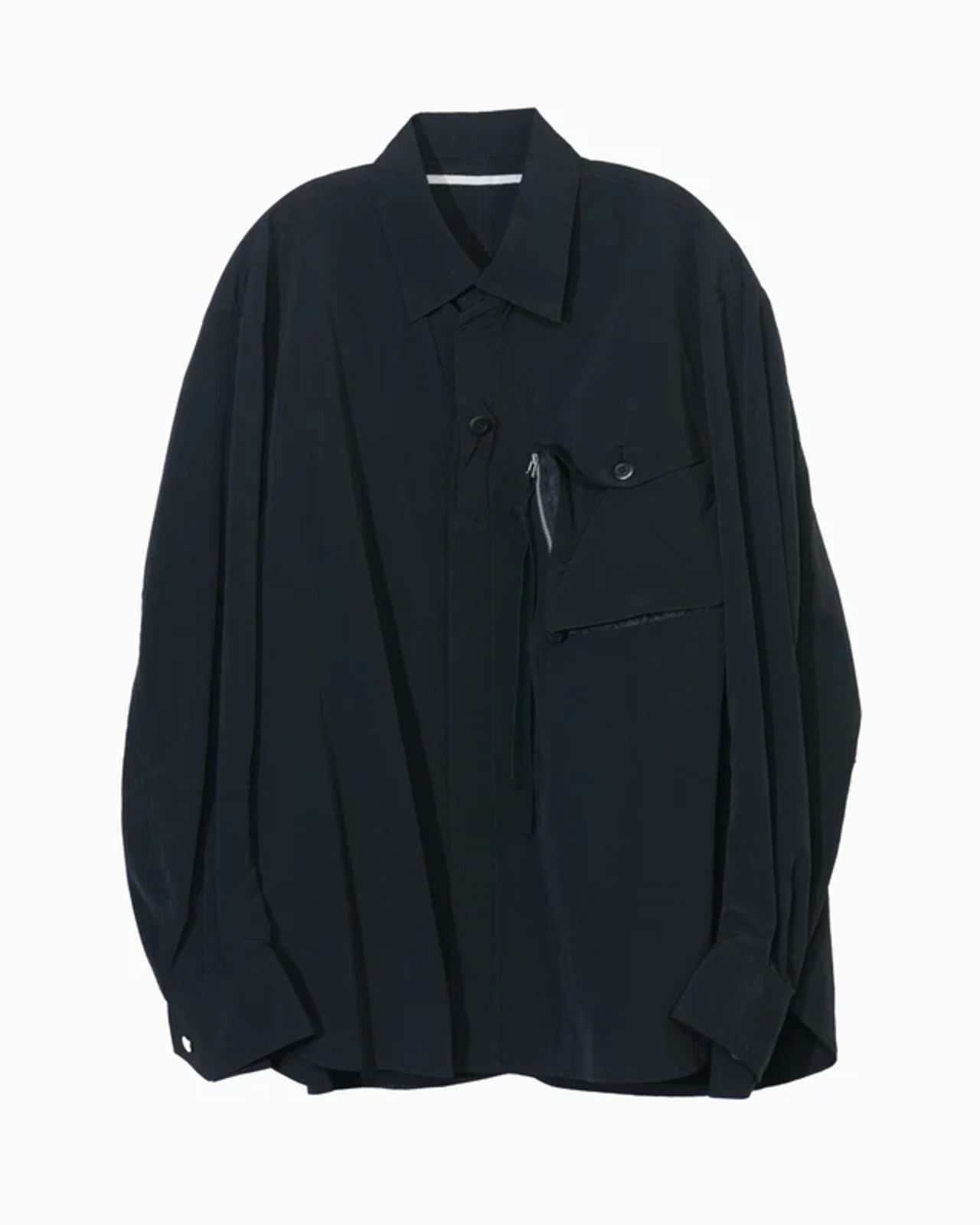 【26SS】Tamme タム / ナイロンシャツ /NYLON PCS SHIRT BLACK - 1