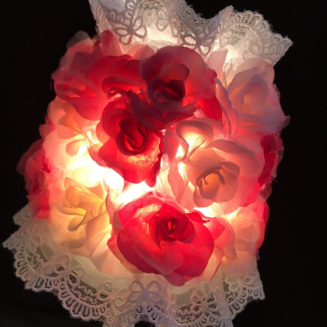 薔薇 ローズ バラ アンティーク調ライト スワロフスキー 間接照明 大型