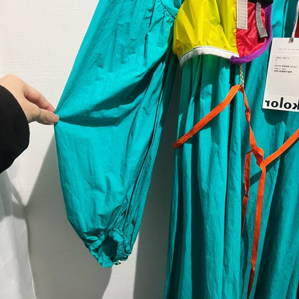 kolor カラー 24SS Dress ワンピース 24SCL-O02112 ターコイズブルー