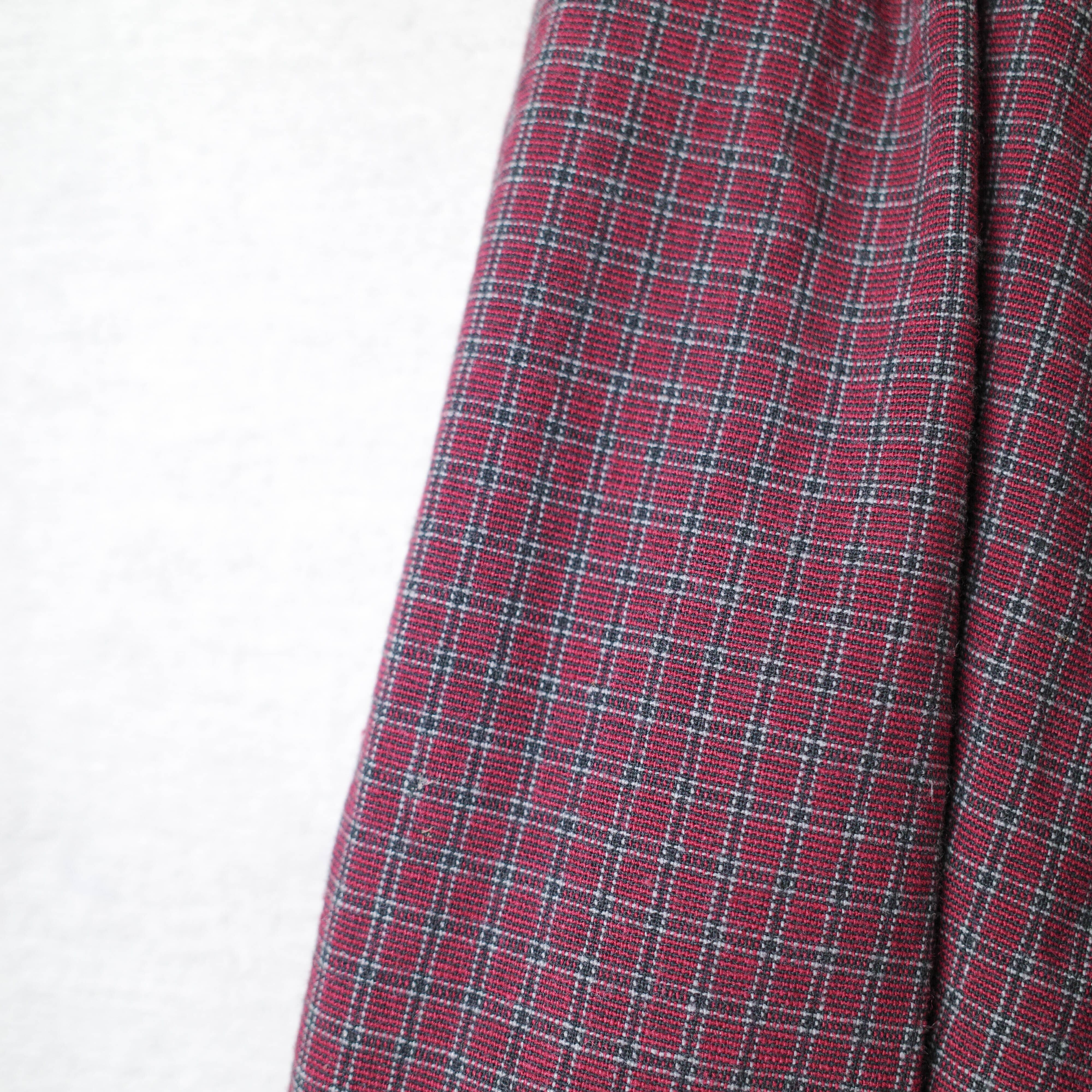 [NEW] CLANE	CHECK FLARE SKIRT 17109-6051