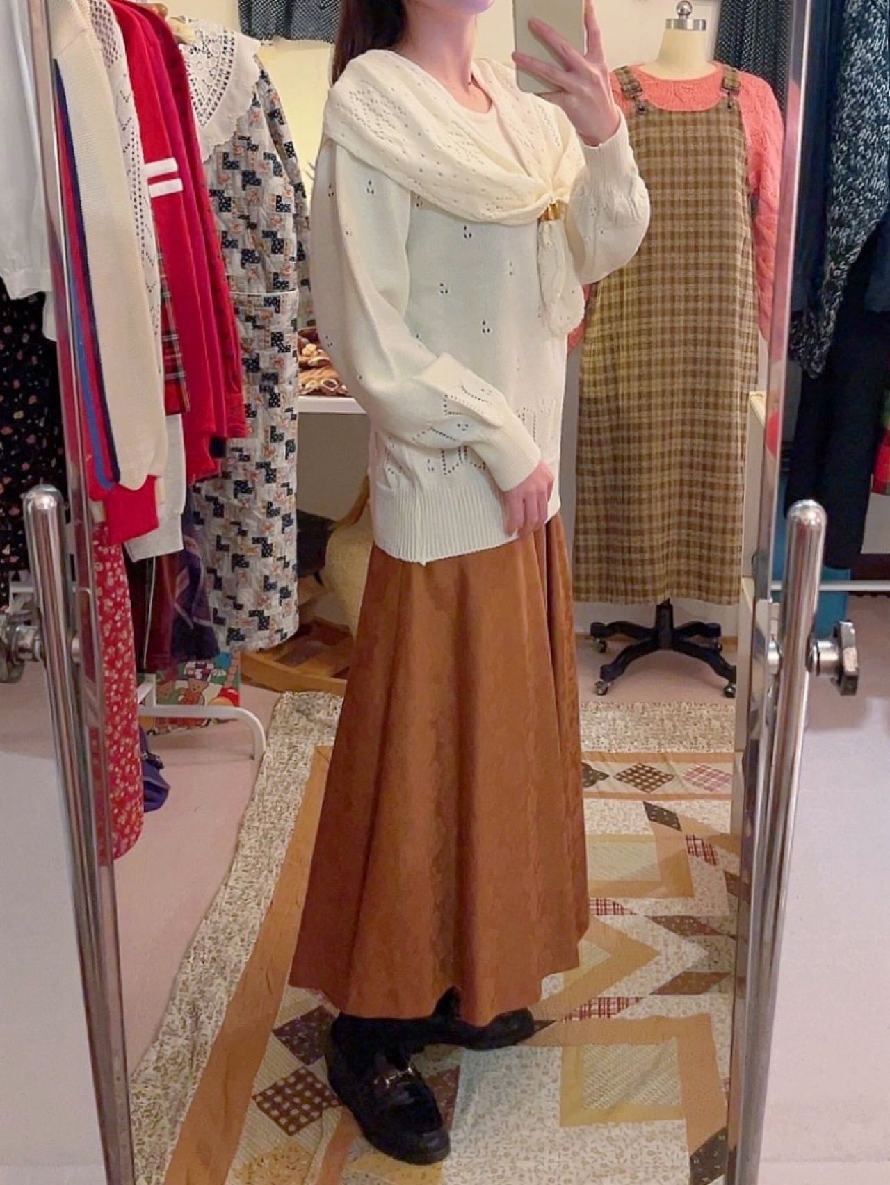 openwork sailor collar knit