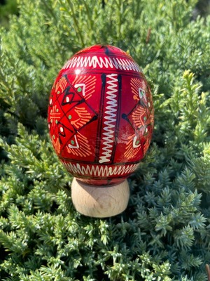 装飾用プィサンカ（イースターエッグ）with stand　コロミヤ博物館モデル