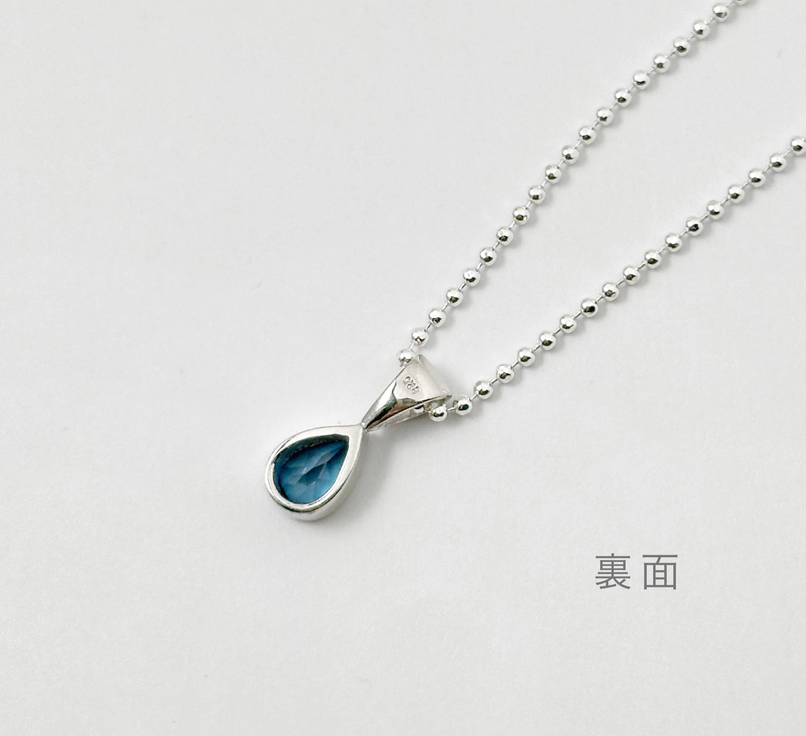 【ご予約品】涙のロンドンブルートパーズ ドロップ型 深い青が美しい ロンドン ブルートパーズ プチドロップ ネックレス | 【公式通販