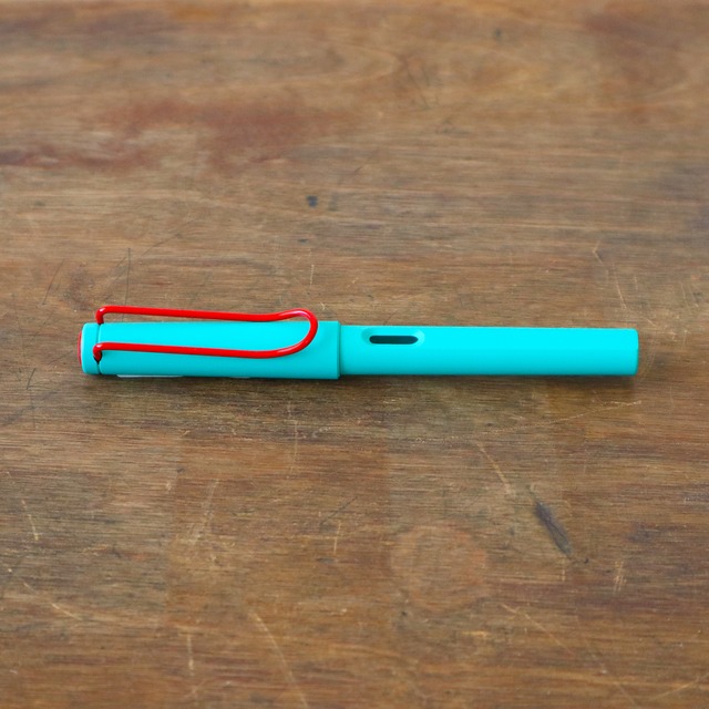 LAMY サファリ カラークリップ 万年筆 F（細字）2022 限定色 アクアマリン