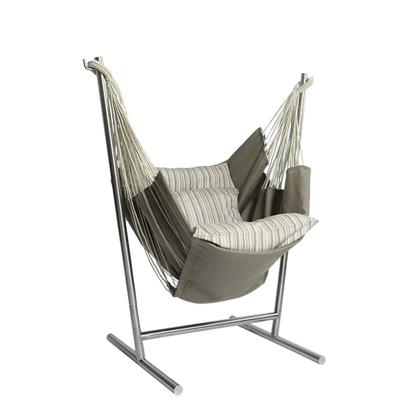 OBJEKTOブラウンレザー ハンモックスタイルチェア OBJEKTOブラウンレザー ハンモックスタイルチェア