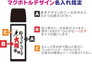 名入れ 真空 ステンレス ボトル  320ml 5色から選べる (ブルー ピンク オレンジ グリーン ブラウン) 送料無料