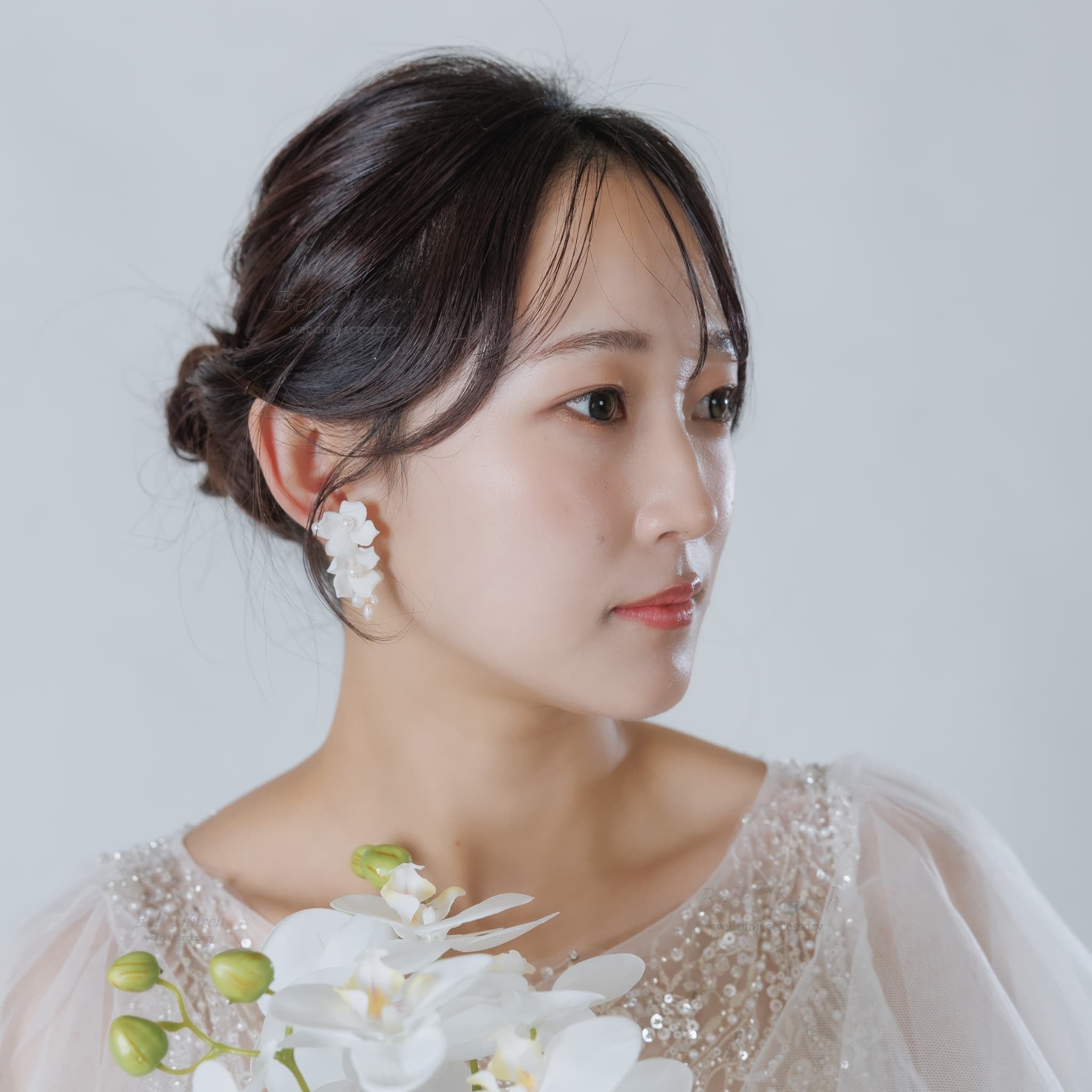 ウエディングピアス イヤリング｜パール｜お花 フラワーモチーフ