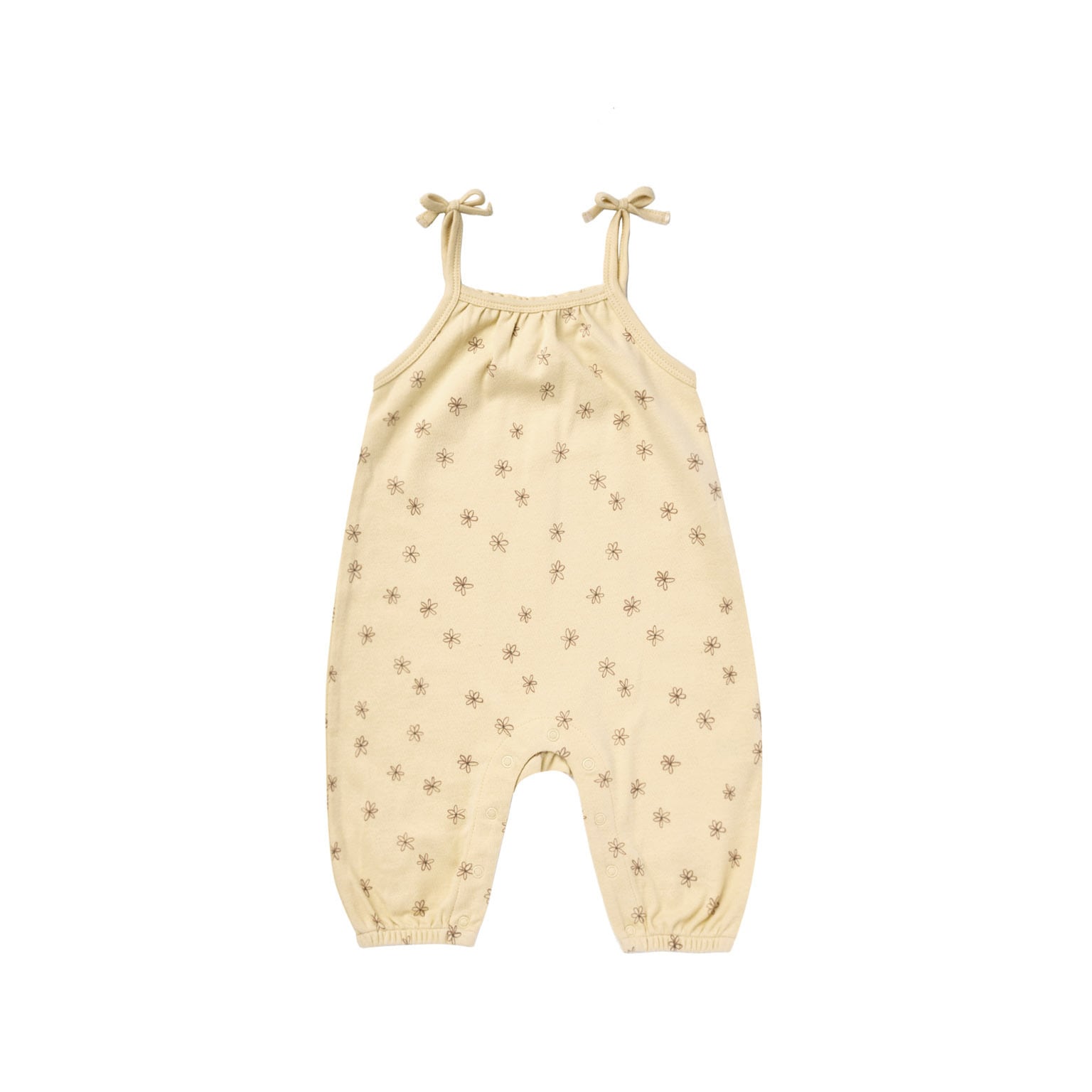 Quincy Mae(クインシーメイ) / 23ss SMOCKED JUMPSUIT / YELLOW BLOSSOM / 12-18M(76-84cm)・18-24M(84-91cm)・2-3Y(91-100cm)