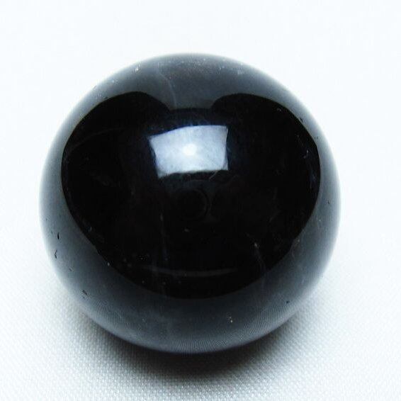 モリオン 丸玉 34mm 黒水晶 スフィア 置物 一点物 141-8005