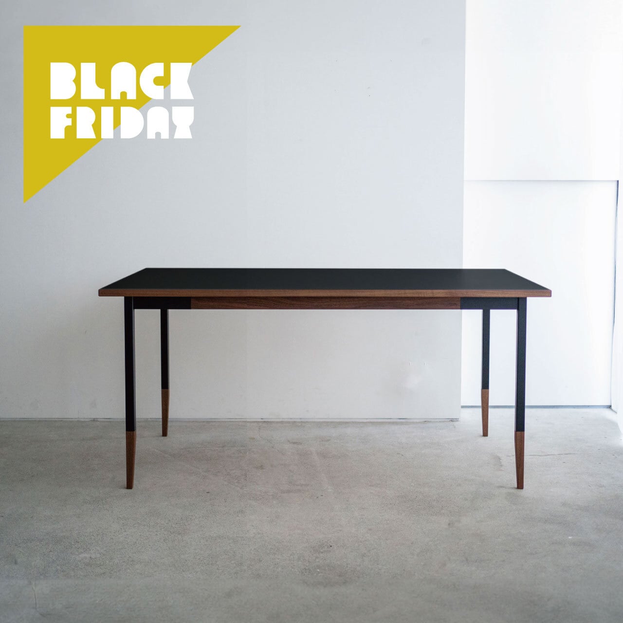 ALTERNATIVE TABLE / メラミン(ブラック)天板 / 1500×800㎜ / BLACK FRIDAY SALE‼