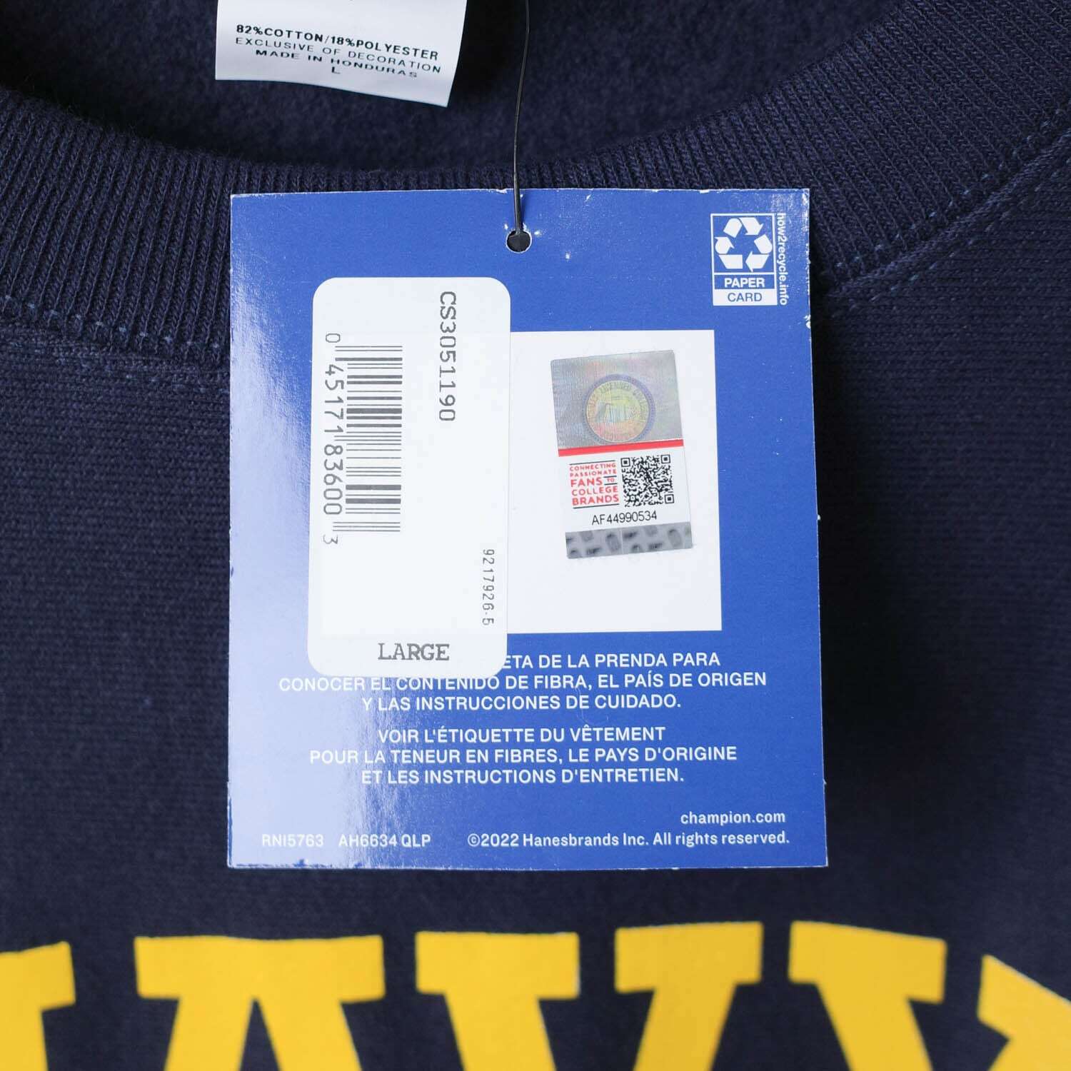 [NEW] CHAMPION USNAVY ISSUE REVERSE WEAVE CREW SWEAT (NAVY)