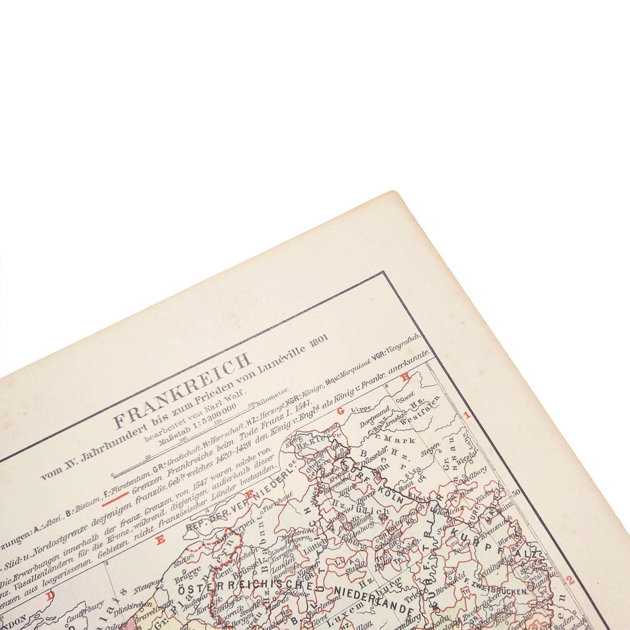 15世紀から1801年リュネヴィルの和約までのフランスの地図