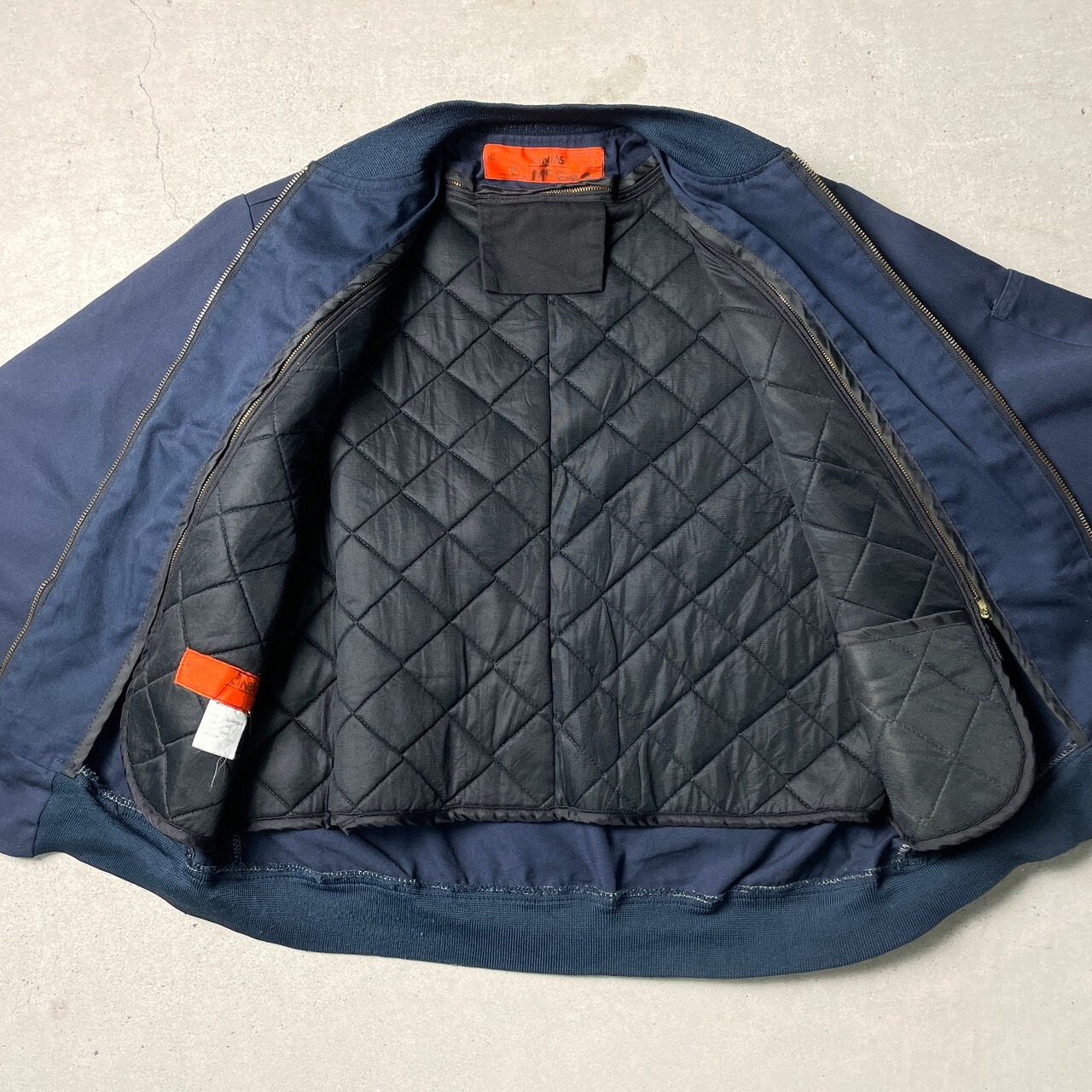CINTAS ワークジャケット メンズM 古着 企業ロゴワッペン キルティング 