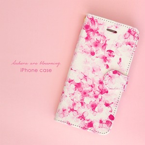 iPhone 手帳型スマホケース 【 Sakura are blossoming. 】