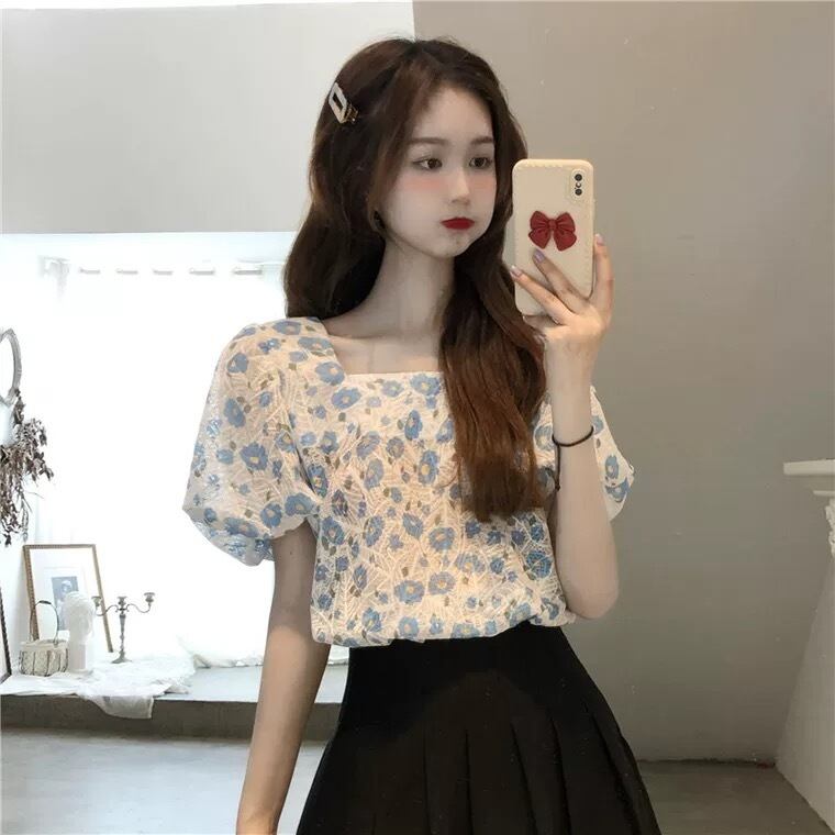 ボリューム袖 花柄トップス G10CT0031