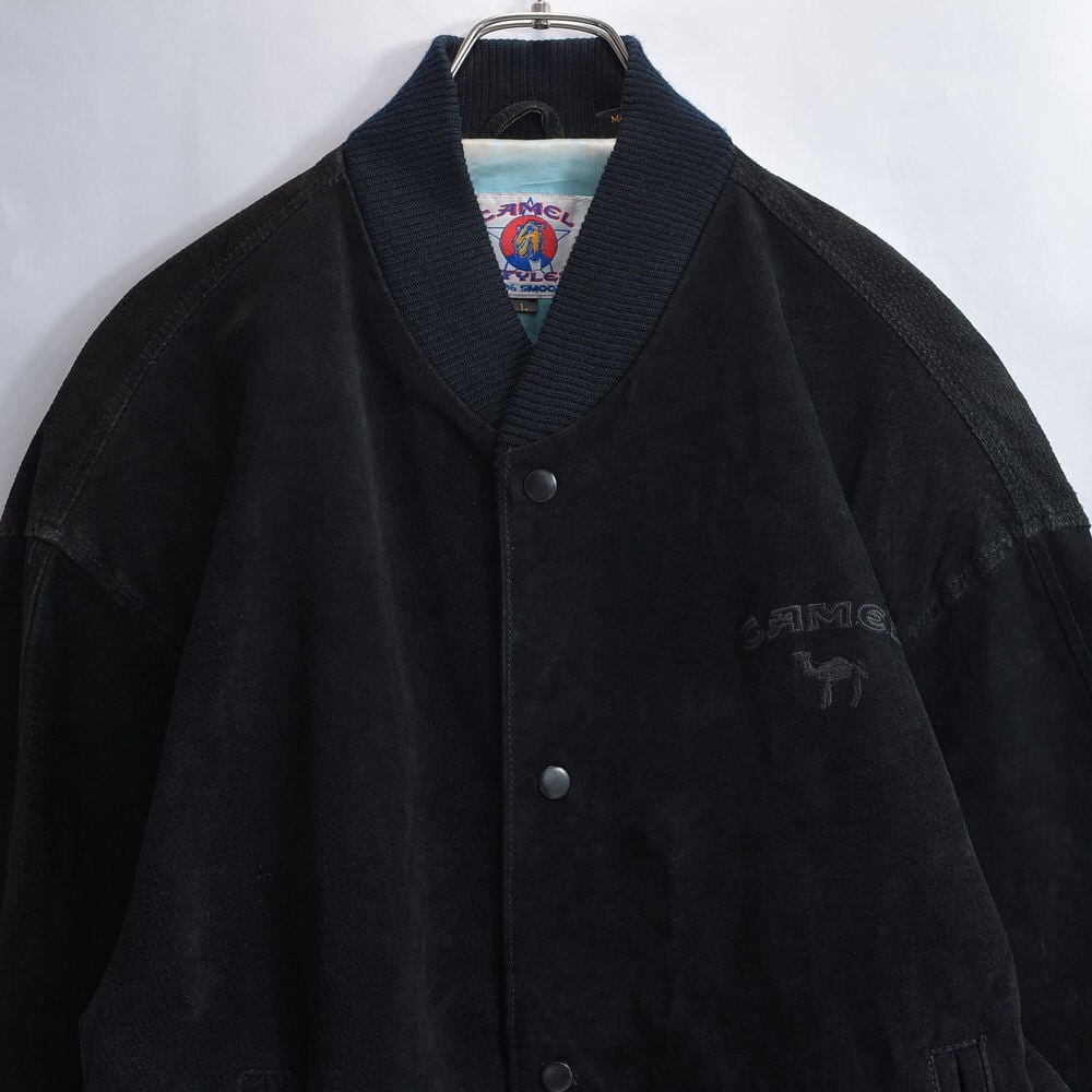90s CAMEL レザージャケット フェード ブラック XXL 【YY-03 90s CAMEL レザージャケット フェード ブラック XXL 【YY-03