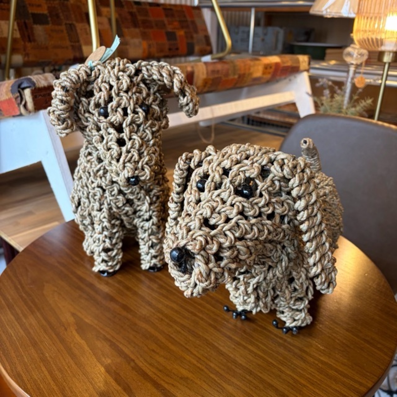 Sea Grass Sitting Dog L　シーグラスドッグお座り L　シーグラス　ドッグ　犬　オブジェ　水草　ドッグモチーフ　アニマルモチーフ