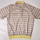 DAKS ダックス ボーダー 天竺 半袖 ポロシャツ LL/マルチ メンズ