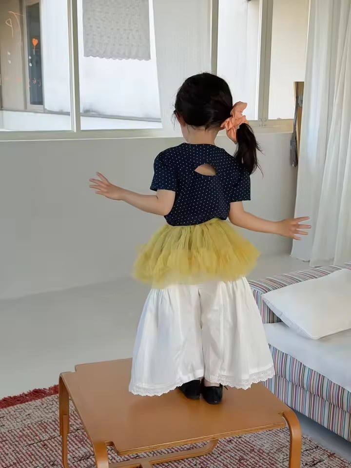 バックオープンドットトップス
