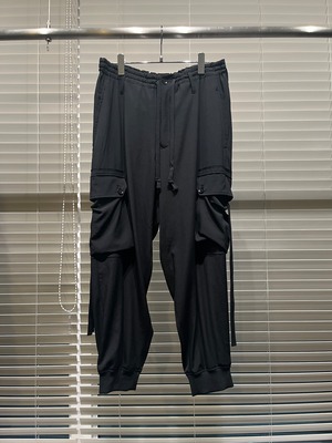 WOOL GABARDINE STANDARD RIBBED HEM CARGO