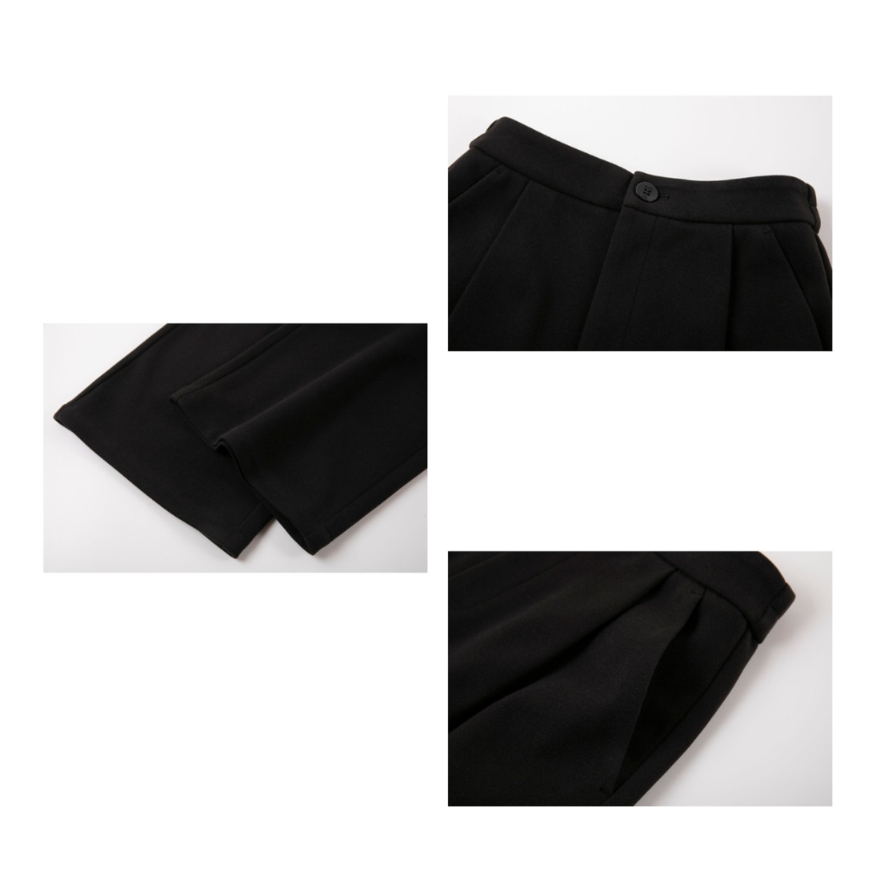 スタンダード ブラックワイドパンツ W01410