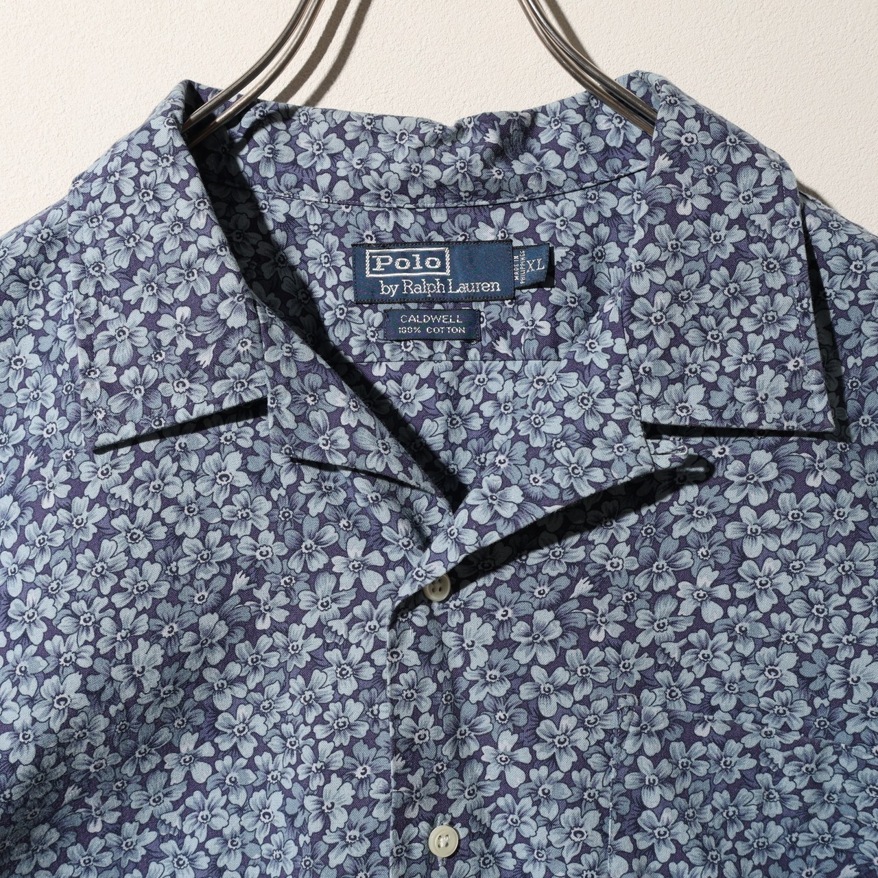 美品 XL 小花柄 Caldwell Polo Ralph Lauren ポロラルフローレン 半袖開襟シャツ