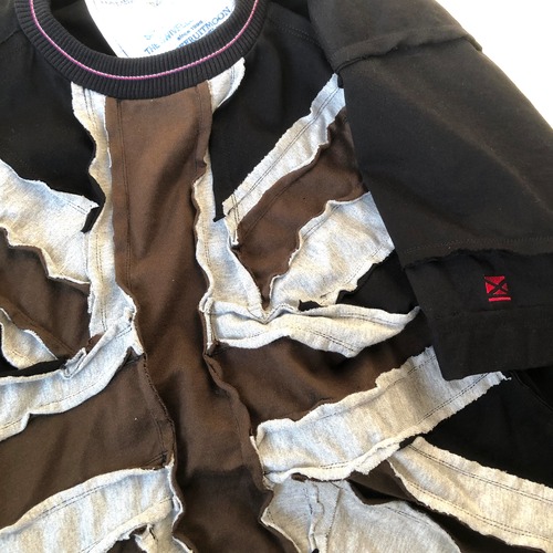 HANDMADE PATCHWORK UNIONJACK T- SHIRTS size③