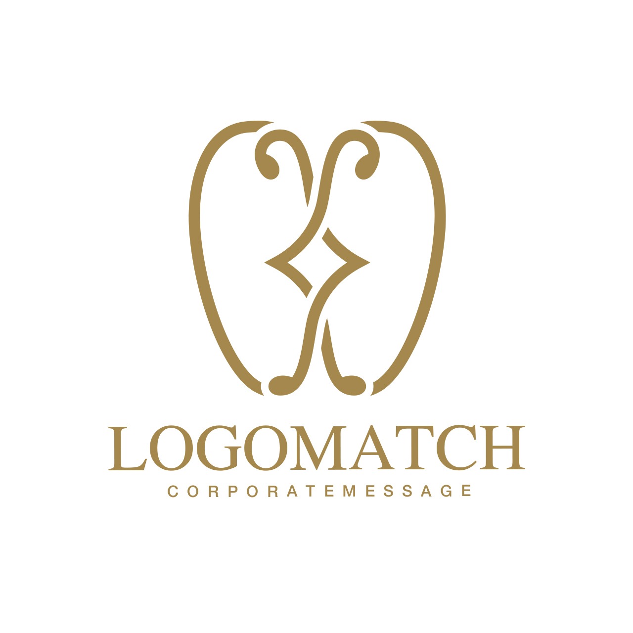 美しく輝く上品な歯のロゴ