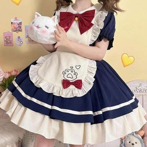 コスプレ♡猫耳カチューシャ付きフリルメイドセット　kos63★