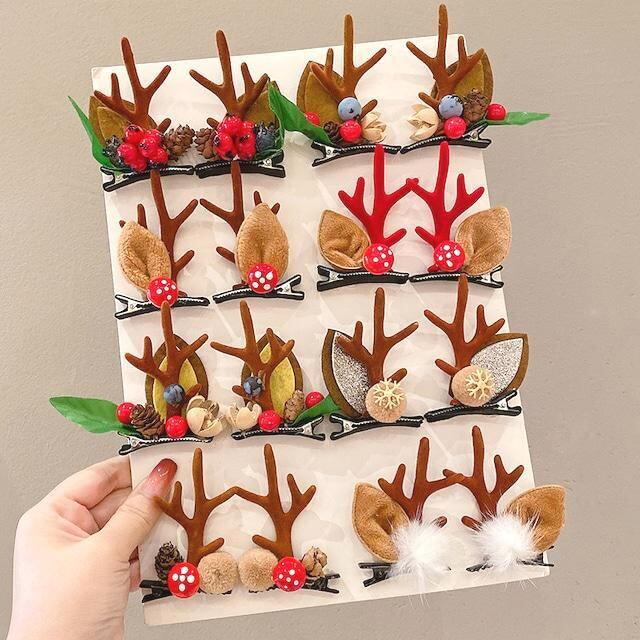 韓国風ヘアピン クリスマス